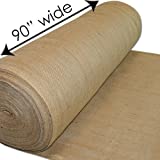 AK-Trading 90-Inch Wide Natural Burlap Fabric - Perfect for Weddings, Events, Home, Crafts, Gardening (90" Wide x 50 Yards Roll)