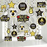 30 Pieces Farewell Party Decorations, Glitter We Will Miss You sign Going Away Party Foil Ceiling Decor for Retirement Party Adventure Awaits Bye Felicia Party Office Work Party Supplies (Gold)