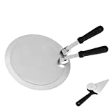 Aluminum Pizza Peel 12 Inch & 10 Inch Set with 2-in-1 Pizza Cutter Wheel Metal Spatula - Pizza Paddle with Folding Handle for Easy Storage - 3-Piece Pizza Making Kit for Adults Homemade Pizza Lovers
