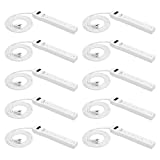 Amazon Basics 6-Outlet Surge Protector Power Cord Strip, 790 Joule, White, 10-Pack