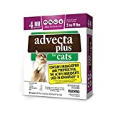 Advecta Plus Flea Protection for Small Cats, Long-Lasting and Fast-Acting Topical Flea Prevention, 4 Count