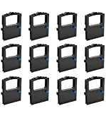 BIGGER 12-Pack Compatible Printer Ribbons Replacement for Okidata 52102001 Black Ribbon Used for Microline 320 321 Turbo Printers, Microline 100 Series