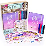 STMT Planner Set - Decorate The Ultimate DIY Daily Planner/Organizer/Diary/Journal/Agenda With Embellishments, Fun Stickers, Paper Clips, Stamp Markers & Pen - Inspiring Planners For Kids And Teen Girls