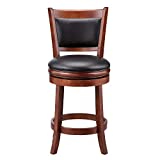 Ball & Cast Swivel Counter Height Barstool 24 Inch Seat Height Cherry Set of 1