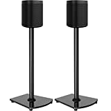 Speaker Stands Designed for Sonos Speakers Pair, Floor Speakers Stands for Sonos One, One SL, Play:1 Play:3 Play:5 Heavy Duty Floor Speaker Mount with Cable Management Black