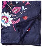 Vera Bradley Fleece Plush Throw Blanket, Mayfair in Bloom, 80" x 50"