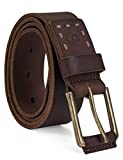 Timberland Men's Casual Leather Belt, Dark Brown, 36