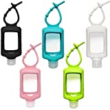 5 Pack 2oz Keychain Empty Squeeze Bottle With Holder,Travel Size 2 oz Leakproof Squeeze bottle for kids and adult party favor