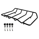 Benlari Black Tour Pack Luggage Rack Trunk Top Rack Motorcycle Trunk Rail Rack Compatible for Harley Touring Street Glide Electra Glide Road Glide Road King Ultra Limited 1984-2021