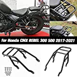 Lorababer Motorcycle Rear Black Luggage Rack Support Shelf Stock Solo Seat Fit for Honda CMX Rebel 300 500 2017 2018 2019 2020 2021 Luggage Carrier Rear Fender Fairing
