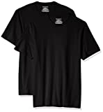 Amazon Essentials Men's 2-Pack Slim-Fit Short-Sleeve Crewneck T-Shirt, Black, Large