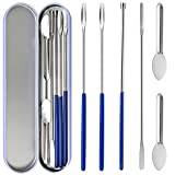 6 Pack Capsule Filling Machine Kits for Empty Pill Capsules Filler, Home & Lab Supplies - Micro Tiny Spoon Spatula, Lab Scoop Filling Tray, Herb Powder Tamper Tool, Gel Capsules Size #000 00 0 1 2 3