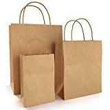 BAGKRAFT Brown Paper Bags with Handles - Mixed Size, 100% Recyclable Brown Kraft Paper Bags, Ideal for Gifts, Shopping, Boutique, Packaging, Merchandise, Grocery, Arts and Crafts (75)