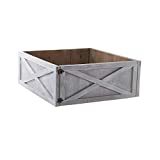 The Lakeside Collection Barnwood Christmas Tree Box with Distressed Finish - Driftwood