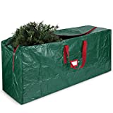 Large Christmas Tree Storage Bag - Fits Up to 9 ft Tall Holiday Artificial Disassembled Trees with Durable Reinforced Handles & Dual Zipper - Waterproof Material Protects from Dust, Moisture & Insect (Green)