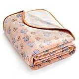 Extra Softness and Fluffy Lightweight Micro Plush Fleece Pet Blanket for Small, Medium and Large Dogs, Puppies, Cats and Kittens, Brown, 40 x 32 Inches