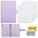 SKYDUE 12pcs Cash Envelopes for Budgeting,Budget Binder with Money Organizer for Cash Saving with Label Stickers
