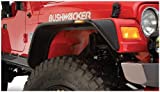 Bushwacker 10920-07 Black Jeep Flat Style Textured Finish 4-Piece Fender Flare Set for 1997-2006 Jeep Wrangler TJ