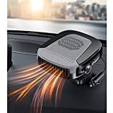 Car Heater Portable Car Fan with Air Purification 12V 150W with Heating and Cooling 2 in 1 Modes for Fast Heating Defrost Defogger and Automobile Windscreen Fan in Cigarette Lighter