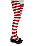 Rubie's Red and White Striped Tights - Child - Small