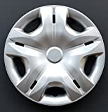 One Wheel Cover Hubcap Fits 2010-2019 Nissan Versa; 15 Inch; 5 Double Spoke; Silver Color; Plastic; Spring Steel Clip