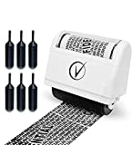 IdentityTheftProtection Roller Stamps Wide Kit, Including 6-Pack Refills - Confidential Roller Stamp, Anti Theft, Privacy & Security Stamp, Designed for ID Blackout Security - Classy White