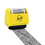 Miseyo Wide Roller Stamp Identity Theft Stamp 1.5 Inch Perfect for Privacy Protection - Yellow