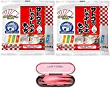 Japanese Mochi Sato Kirimochi Rice Cake Slice type, 5.0oz x 2 Pack including chopsticks