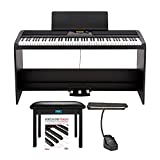KORG XE20SP 88 Weighted Keys Digital Piano with Stand and 3 Pedals Bundle with Knox Gear Bench, Piano Light, & Piano Book/CD (4 Items)