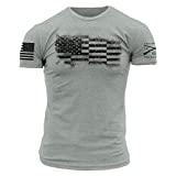 Grunt Style Bar Flag Men's T-Shirt (Grey, X-Large)