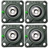 PGN - UCF201-8 Pillow Block Square Flange Mounted Bearing 1/2" Bore (4 PCS)