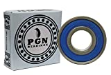 (10 Pack) PGN - R8-2RS Sealed Ball Bearing - C3-1/2"x1-1/8"x5/16" - Lubricated - Chrome Steel