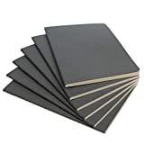 Simply Genius A5 Notebooks for Work, Travel, Business, School & More - College Ruled Notebook - Softcover Journals for Women & Men - Lined Note Books with 92 pages, 5.5" x 8.3" (Gray, 6 pack)