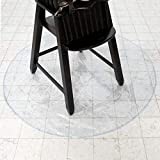 Nuby Floor Mat, Clear Circle, Protect Floors from Spills & Messes, Waterproof, 50"