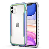 iPhone 11 Case (6.1"), Aodh [Anti-Yellowing][Military Grade Drop Tested]Clear Hard Shockproof Protection Case, Anodized Aluminum, TPU Protective Anti-Fall Phone Cover for Apple iPhone 11 (Iridescent)