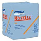 WypAll 05776 L40 Wiper, 1/4 Fold, Blue, 12 1/2 x 12, 56 per Box (Case of 12 Boxes)