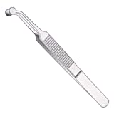 Premium Stainless Steel Arita Tauber Meibomian Gland Expressor Forceps Eyelid Massage Tweezers-Round Tip