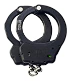 ASP Ultra Cuffs, Chain (Aluminum Bow) Handcuff - Black, 3 Pawl European Lock Set