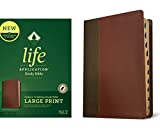 Tyndale NLT Life Application Study Bible, Third Edition, Large Print (LeatherLike, Brown/Mahogany, Indexed, Red Letter)  New Living Translation Bible, Large Print Study Bible for Enhanced Readability