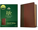 Tyndale NLT Life Application Study Bible, Third Edition, Large Print (LeatherLike, Brown/Mahogany, Red Letter)  New Living Translation Bible, Large Print Study Bible for Enhanced Readability