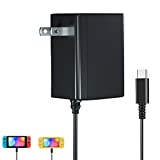 Charger for Nintendo Switch,AC Adapter Compatible with Switch OLED and Switch Lite,15V/2.6A Power Supply Support Switch TV Mode,5 FT Power Cable USB C Port,2.5 Hours Fast Charge Switch Power