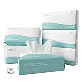 Saraflora 100% Cotton Facial Tissue,600 Count Disposable Face Towel,Dry Removing Wipes,Soft for Sensitive Skin