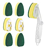 Dish Wand Refill Sponges Heads, Non Scratch Scrubber Refills Dishwand Replacement, Scrub Brush Soap Dispensing Handle, Heavy Duty Dishwashing Dispenser Kitchen Sink Dishwasher Pads Clean Supplies