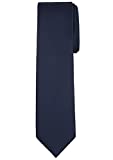 Jacob Alexander Men's Extra Long Solid Color Tie - Navy