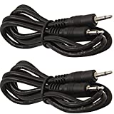 Ancable 2-Pack 3.5mm 1/8 TS Male Mini Plug to Male Mini Plug Monaural Mono Audio Cable 6ft - 12V Trigger, IR Infrared Sensor Receiver Extender