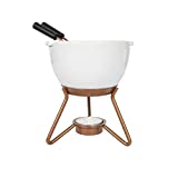 Boska Choco Petit Marie Fondue - Fondue Pot Set Microwave and Dishwasher Safe Ceramic Hot Pot Chocolate Fountain Snack - Small Kitchen Appliances