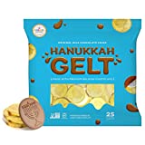 Milk Chocolate Coins - Hanukkah Gelt - Gold Coins - Made with Premium Belgian Chocolate - Gluten Free - Non GMO - Kosher Certified (25 Coins)