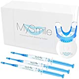 MySmile Teeth Whitening Kit with LED Light, 3 Non-Sensitive Teeth Whitening Gel and Tray, Deluxe 10 Min Fast-Result Carbamide Peroxide Teeth Whitener, help Remove Teeth Stain from coffee, drinks, food