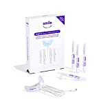 SmileDirectClub Teeth Whitening Gel Kit with LED Light – 4 Pack Pens – Professional Strength Hydrogen Peroxide - Pain Free and Enamel Safe - Up to 9 Shades Whiter in 1 Week – 3X Faster Than Strips