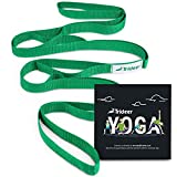 Trideer Stretching Strap Yoga Strap for Physical Therapy, 10 Loops Yoga Straps for Stretching, Non-Elastic Stretch Strap for Pilates, Exercise, Stretch Band with Workout Guide for Women & Men